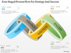 0115 four staged process flow for strategy and success powerpoint template