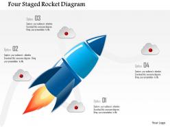 0115 four staged rocket diagram powerpoint template