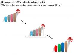 0115 four staged sequential target bar graph powerpoint template