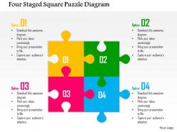 0115 four staged square puzzle diagram powerpoint template
