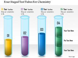 0115 four staged test tubes for chemistry powerpoint template