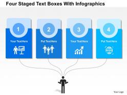 0115 four staged text boxes with info graphics powerpoint template
