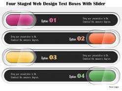 0115 four staged web design text boxes with slider powerpoint template