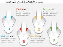 0115 four staged web stickers with text boxes powerpoint template