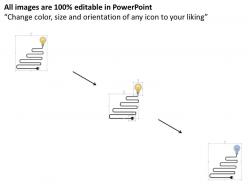 0115 four staged wire diagram with bulb for idea generation powerpoint template