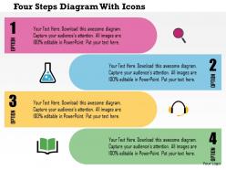 0115 four steps diagram with icons powerpoint template