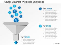 0115 funnel diagram with idea bulb icons powerpoint template