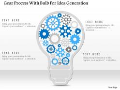 0115 gear process with bulb for idea generation powerpoint template