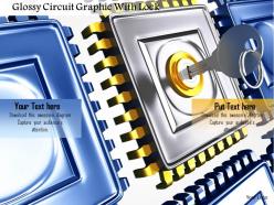 0115 glossy circuit graphic with lock image graphics for powerpoint