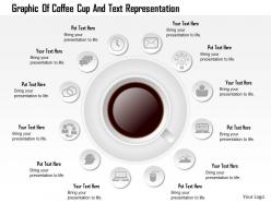 0115 graphic of coffee cup and text representation powerpoint template