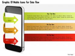 0115 graphic of mobile icons for data flow powerpoint template
