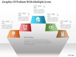 0115 graphic of podium with multiple icons powerpoint template
