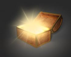 0115 graphic of treasure chest stock photo