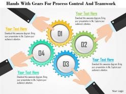 0115 hands with gears for process control and teamwork powerpoint template