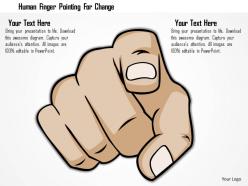 0115 Human Finger Pointing For Change Powerpoint Template