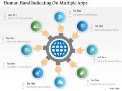 0115 Human Hand Indicating On Multiple Apps Powerpoint Template