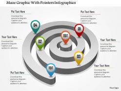 0115 maze graphic with pointers infographics powerpoint template