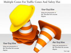 0115 multiple cones for traffic cones and safety hat image graphic for powerpoint