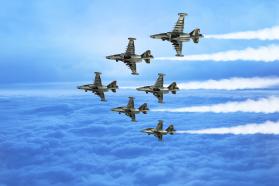 0115 multiple jet planes for defence stock photo