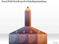0115 pencil with text boxes for data representation powerpoint template