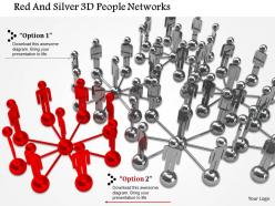 0115 red and silver 3d people networks ppt graphics icons