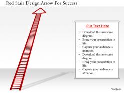 0115 red stair design arrow for success image graphics for powerpoint