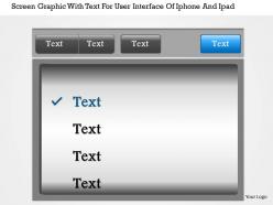 0115 screen graphic with text for user interface of iphone and ipad powerpoint template