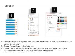 0115 seven pencils with text boxes process diagram powerpoint template