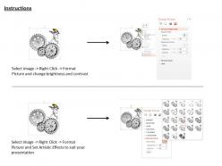 0115 silver gears and 3d men for control ppt graphics icons