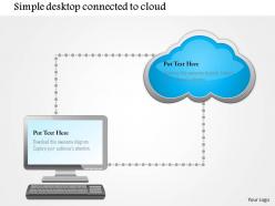 0115 simple desktop conntected to cloud ppt slide