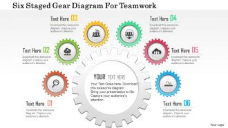 0115 six staged gear diagram for teamwork powerpoint template