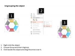 0115 six staged hexagon diagram for data flow powerpoint template