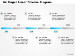 0115 six staged linear timeline diagram powerpoint template