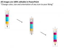 0115 six staged pencil diagram for data flow powerpoint template
