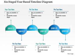 0115 six staged year based timeline diagram powerpoint template