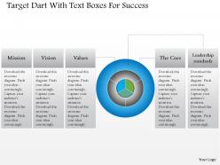 0115 target dart with text boxes for success powerpoint template