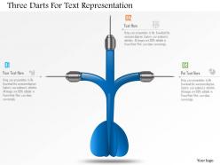 0115 three darts for text representation powerpoint template