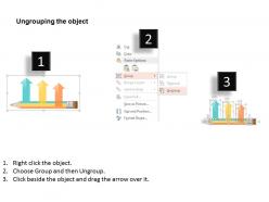 0115 three horizontal arrows for text representation powerpoint template