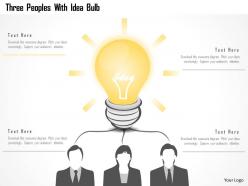 0115 three peoples with idea bulb powerpoint template
