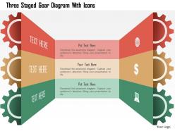 0115 three staged gear diagram with icons powerpoint template