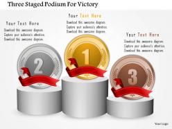 0115 three staged podium for victory powerpoint template
