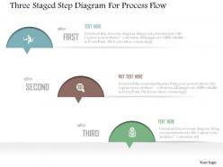 0115 three staged step diagram for process flow powerpoint template