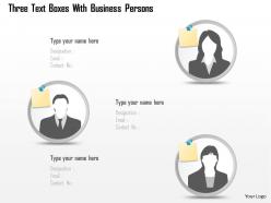 0115 three text boxes with business persons powerpoint template