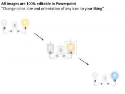 0115 two bulbs with one switch and plugs powerpoint template