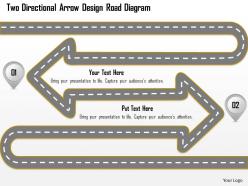 0115 two directional arrow design road diagram powerpoint template