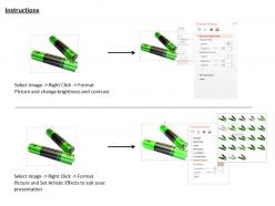 0115 two green cells for battery backup image graphic for powerpoint