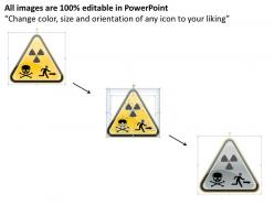 0115 warning radiation nuclear symbol showing skull and exit sign ppt slide