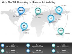 0115 world map with networking for business and marketing powerpoint template