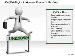 0214 do not be an unknown person in business ppt graphics icons powerpoint