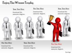 0214 enjoy the winner trophy ppt graphics icons powerpoint
